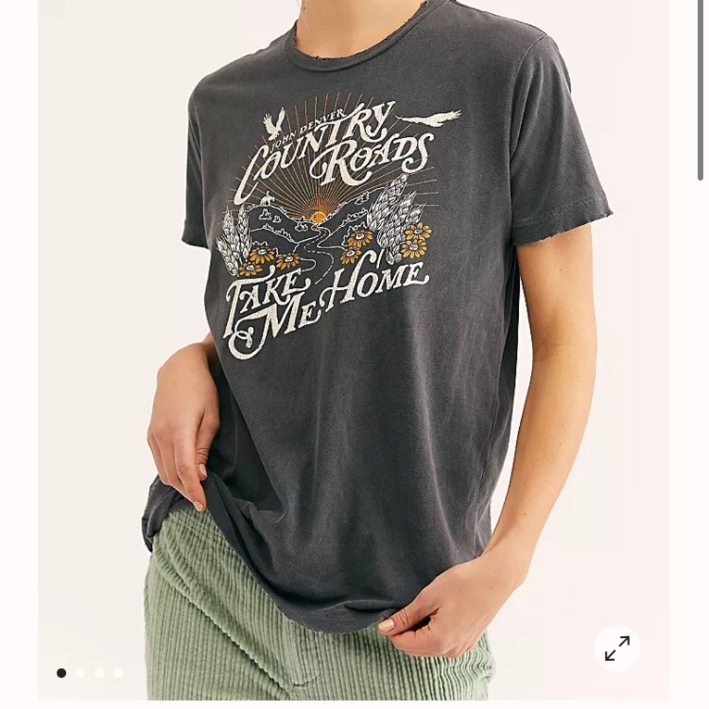 Midnight Rider Country Roads Tee - Mint Color